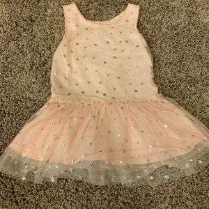 Children’s Place pink dress with tulle overlay.